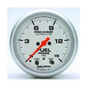 Auto Meter 4470 Ultra Lite 2 5/8 0 15 PSI Full Sweep Electric Fuel 