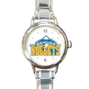  NBA Denver Nuggets Graphic Logo Round Italian Charm Watch 