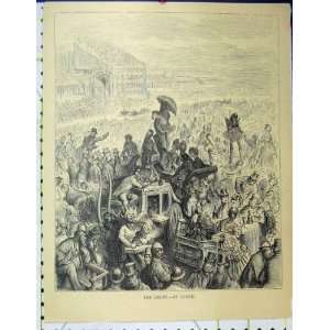   C1870 Horse Race Derby Course Gustave Dore London Life
