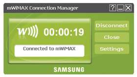 Doubles as modem with WiMAX Connection Manager