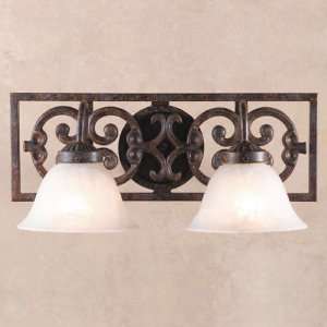 Bath Collection Double Light Bracket In Oxide Bronze Finish   2 Bulbs
