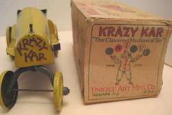   Toy Car Ferdinand Strauss Krazy Kar w Box 1920s Unique Art asis  