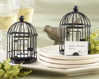Love Song Birdcage Tea Light Place Card Holder Favor  