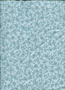 BUTTERFLIES & FLOWERS PALE GREEN~ Cotton Quilt Fabric  