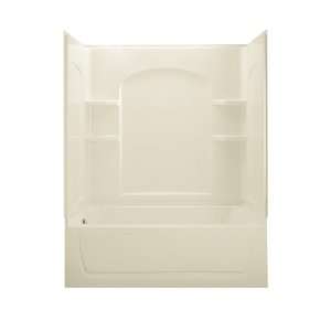   Almond Vikrell Skirted Jetted Whirlpool Tub with Surround 76220110 47