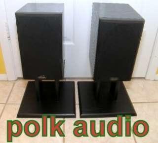 Polk Audio RT25I Bookshelf Surround Sound Speaker + Stands MINT No 