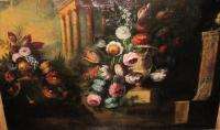   18th Century Italian Floral Still Life Painting OIl on Canvas  