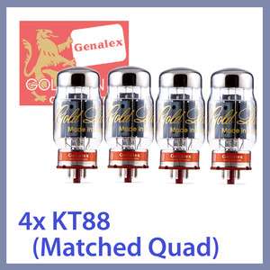   Gold Lion KT88 GEC 6550 Power Vacuum Tubes, Matched Quad TESTED  