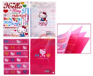 Sanrio Hello kitty Multipurpose File Holder / 3 Tab Poly Folder Set