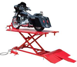 1500 lb Motorcycle Lifting Table Lift Vise & Extension  