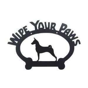  Wipe Your Paws Sign   Basenji