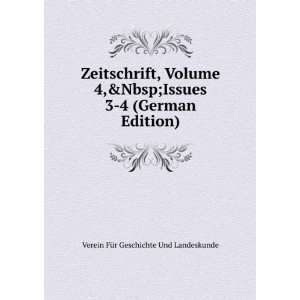   German Edition) Verein FÃ¼r Geschichte Und Landeskunde Books