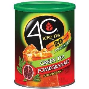 4C Iced Tea Mix Green Tea Pomagranate Antioxidant, (20 Quarts) 53 
