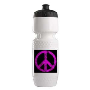  Trek Water Bottle White Blk Peace Symbol Grunge PinkL 