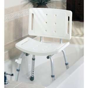 Medline Unassembled Shower Chair in White with Back G30402 Quantity 1 