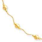 goldia 14k Gold Fancy Bead w/2  Extension Necklace