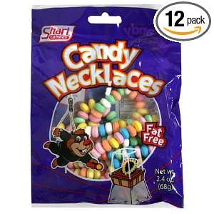 Shari Candy Necklaces, 2.4 Ounce Bags (Pack of 12)  