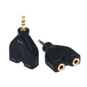    ADAPTER / 3.5MM STEREO JACK TO TWO 3.5MM MONO JACK Electronics