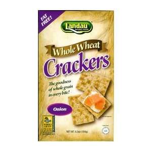 Landau Kosher Whole Wheat Crackers Fat Free Onion 6.5 OZ