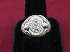Old Sterling Silver Gold Washed U.S. Army Insignia Ring  