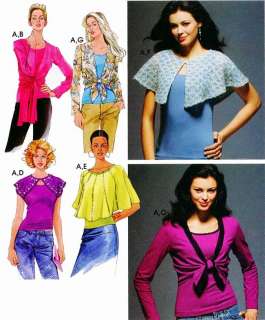 Knit & Woven CAPELET & TOP Variations w/Knit Tank Top S4485 Sewing 