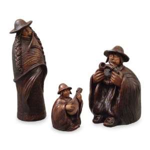    Ceramic statuettes, Andean Troubadours (3 pieces)