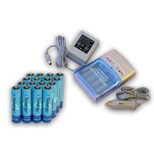   Travel with 12 AAA 1000mAh NiMH Rechargeable Batteries Electronics