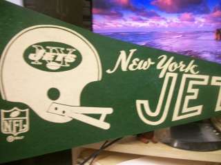 1967 VINTAGE NEW YORK JETS PENNANT NFL DATED  