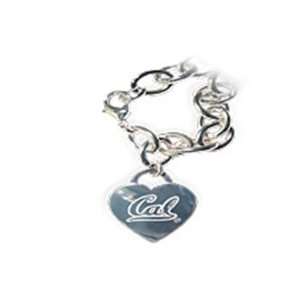 Cal Berkeley Golden Bears Tiffany Style Heart Tag Bracelet