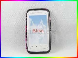 Black Butterfly Soft Rubber Case Cover Skin For HTC Rhyme Bliss S510B 