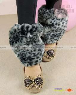 Women Fashion Warm Faux Fur Short Boot Socks Covers Muffs 20cm 11 