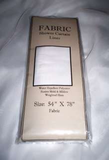Fabric SHOWER STALL Curtain 54x 78 WHITE or IVORY  