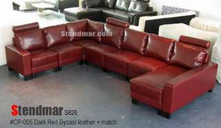 10PC NEW CLASSIC DESIGNER LEATHER SECTIONAL SOFA S826B  