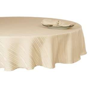  Maytex Mills Stripe Dobby Fabric Tablecloth, 70 Inch Round 