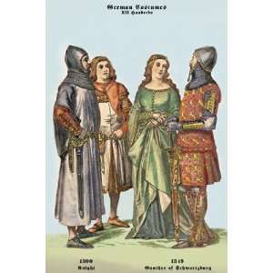 German Costumes Knight and Gunther of Schwarzburg   Poster (12x18)