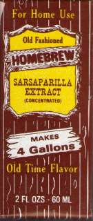 HomeBrew Soda Pop Extracts SARSAPARILLA 2 FL oz  