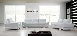 VANITY white contemporary leather Sectional Sofa SeT MODERN  