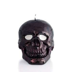  Metallic Black Skull Candle Vot 097