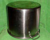   steel stock pot sauce pan 22 qt cook large quantities of soup stew EUC