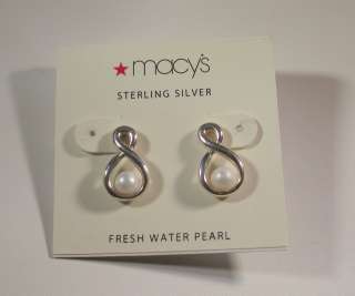 NEW Sterling Silver Fresh water PEARL Earrings Classic  