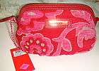 Oilily NWT Velvet Burnout Floral Pouch, Womens Cosmetic Bag