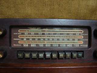 Antique Wood Philco Tube Radio ~ First FM Table Model ~Restored 