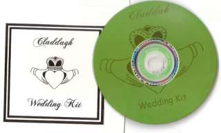 Delux Claddagh Theme Wedding Invitation Kit on CD  