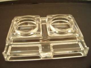 Vintage Glass Dual Inkwell TWN Co  