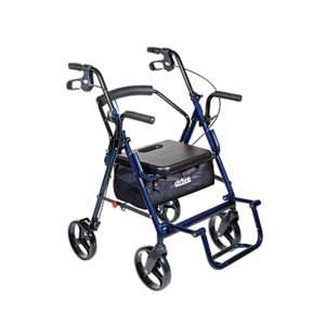 Dual Transport Wheelchair Chair Rollator Walker BLUE  