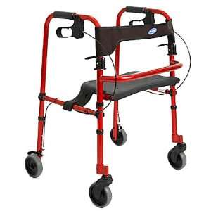  Rollite Rollator Adult 4 Wheeled Electric Red Health 