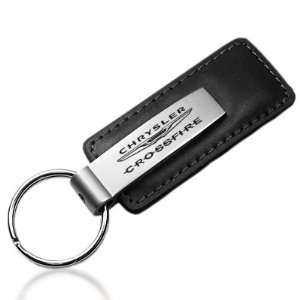  Chrysler Crossfire Black Leather Key Chain Automotive