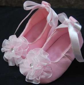pink ballat flats toddler baby girl shoes size 1 2 3  