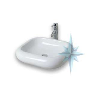  Polaris Sinks W011V Pillow Top Vessel Sink in White