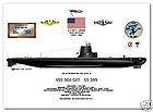 USS Sea Cat SS 399, US Navy Balao Class Submarine Print